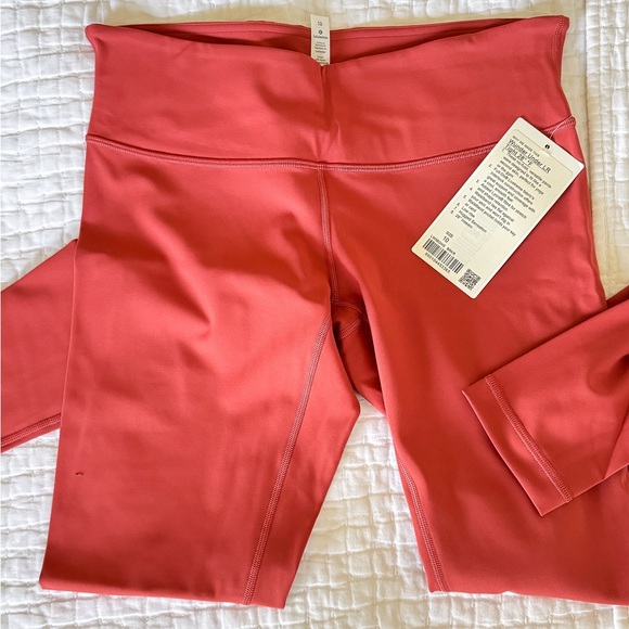 LuluLemon Wunder Under Low Rise 28” Tight Full on Luxtreme - Brick Rose Size 10 - Picture 2 of 6